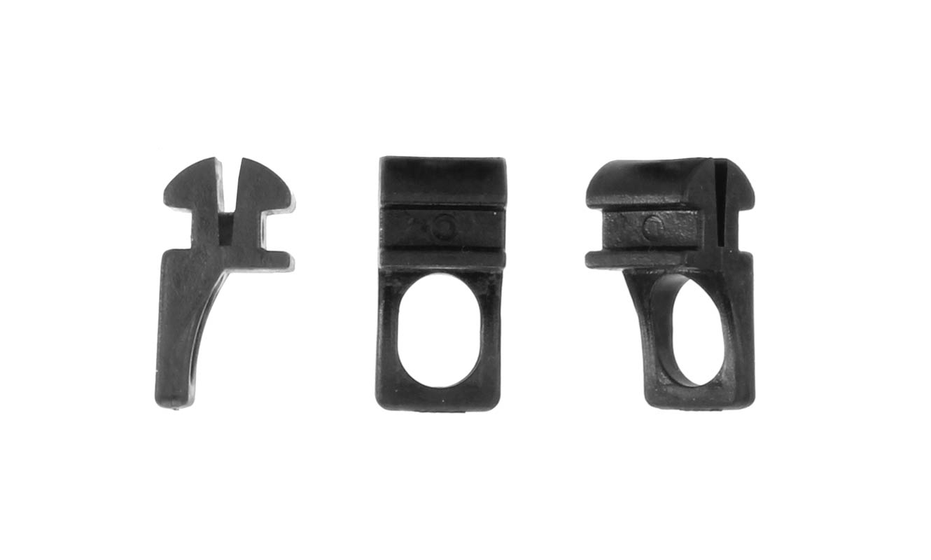 Venlo Ösengleiter eckig | 6mm | Chrushed Weiß Schwarz