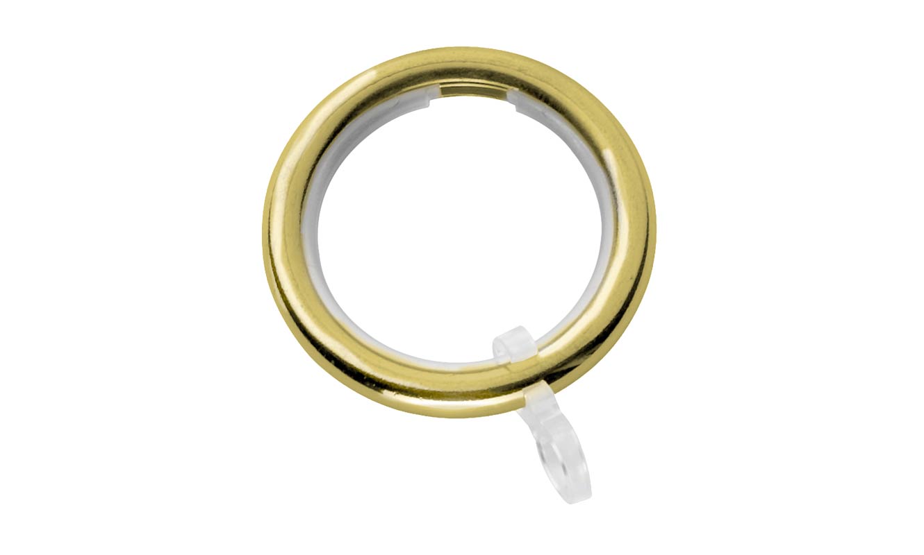  Dover Rundgring mit Gleiteinlage und Haken | ∅30/40 | Messing glanz 