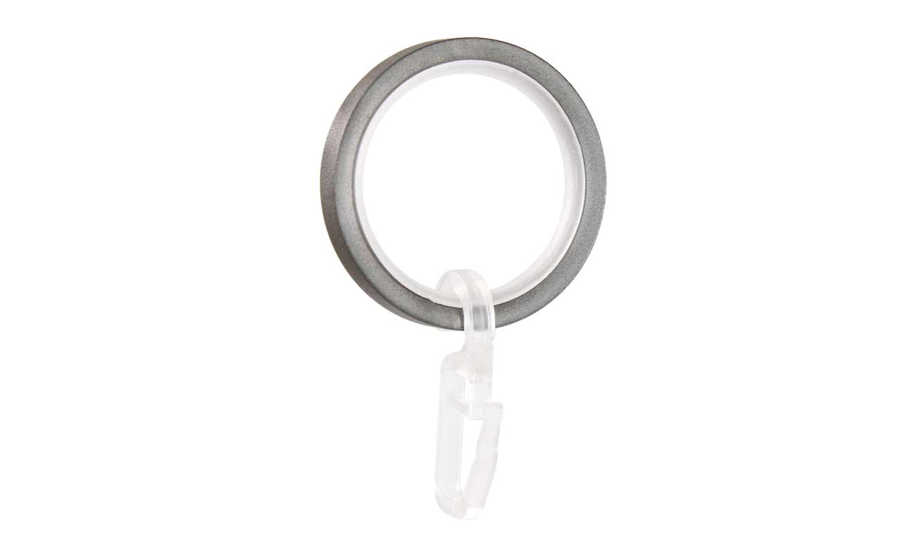 Flachring Amaro mit Gleiteinlage Grau Metallic matt