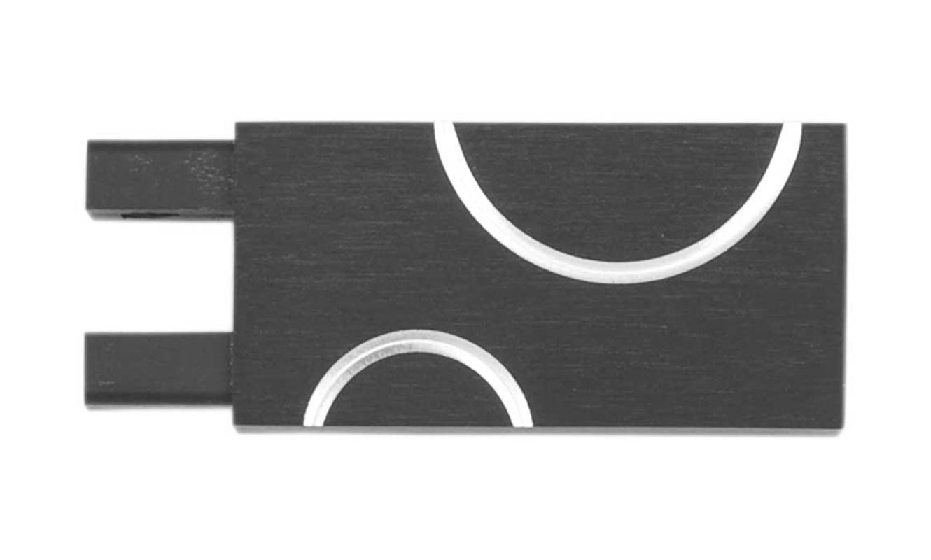 Leros Endstück 12 | 4cm | Alu / Schwarz