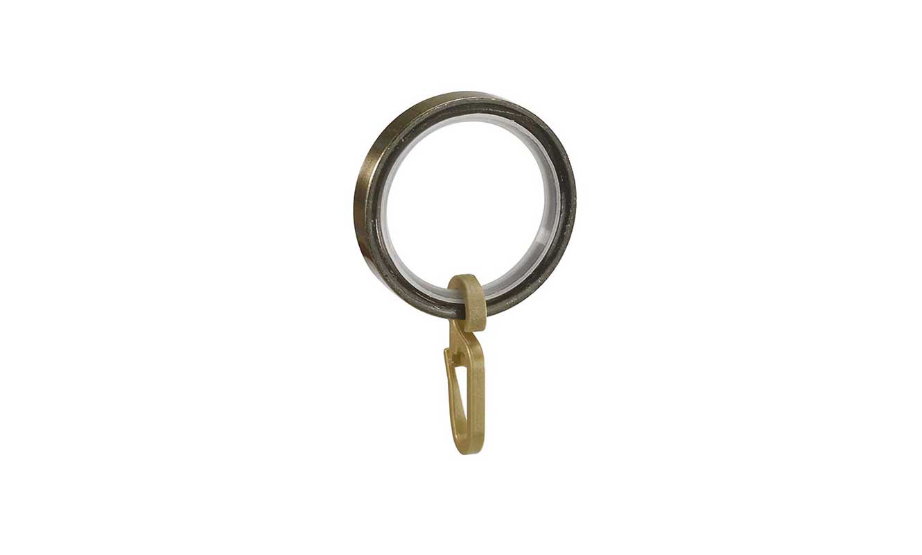 Amaro Flachring Gold Antik  mit Haken und  Gleiteinlage | ∅29/39 |  10 Stück