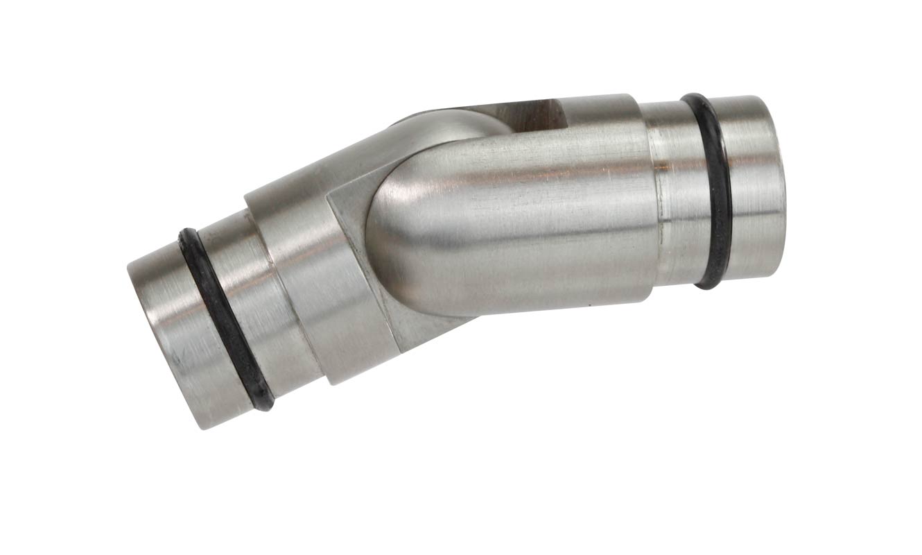 Gelenkverbinder Stahl gebürstet  |  Ø16mm | 