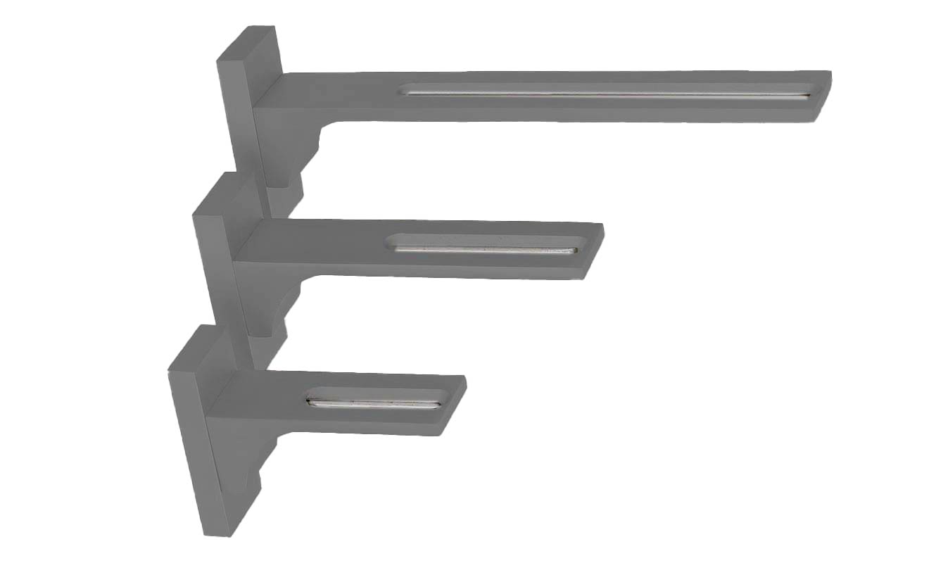 Wand- / Langloch-Träger Nickel matt für Innenlaufschienen