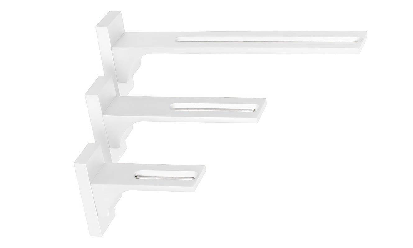 Wand- / Langloch-Träger Weiß für Innenlaufschienen