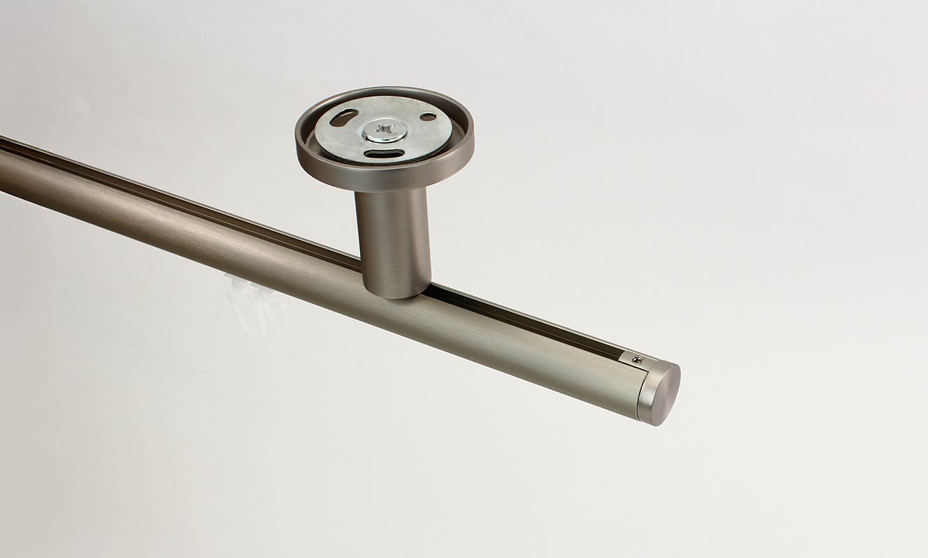 Monza Profilrohr mit Deckentraeger und Enddeckel