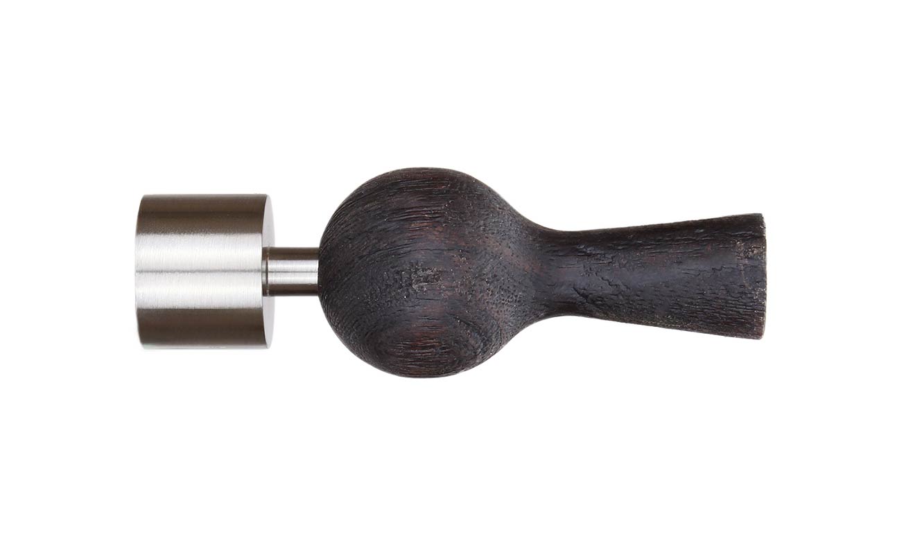 Endstück Tokio 12 | Nickel matt/Wenge