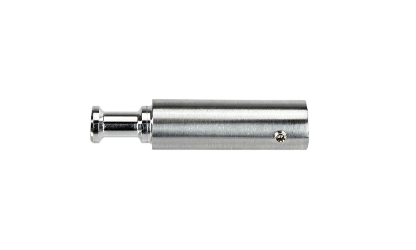 Trägerverlängerung für Schraubkappenträger | 5cm | Stahl gebürstet