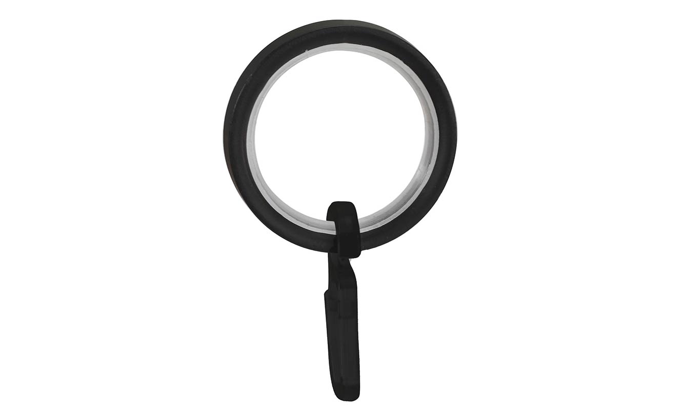 Flachring Amaro mit Gleiteinlage Schwarz matt