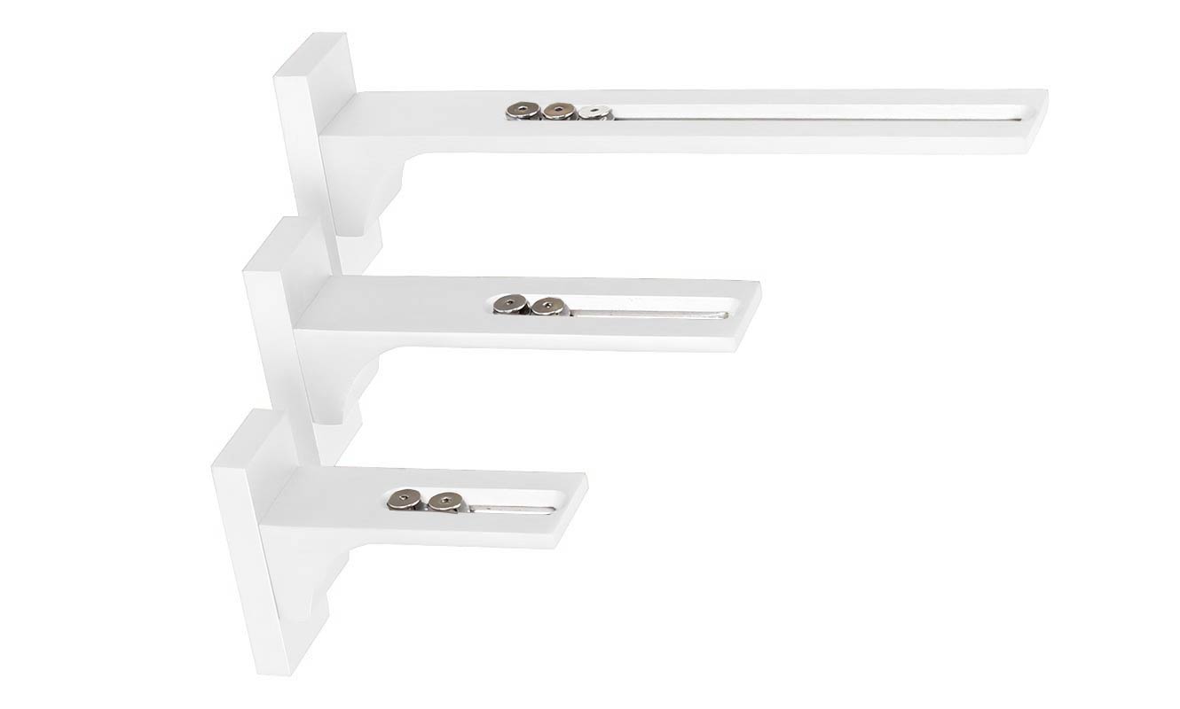 Wandträger Weiß Innenlaufschienen | Nutstein 180